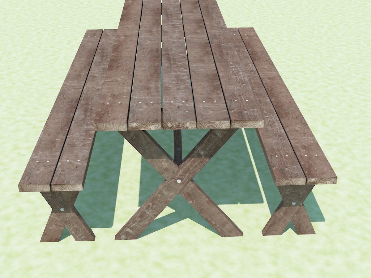 dwg picnic table benches