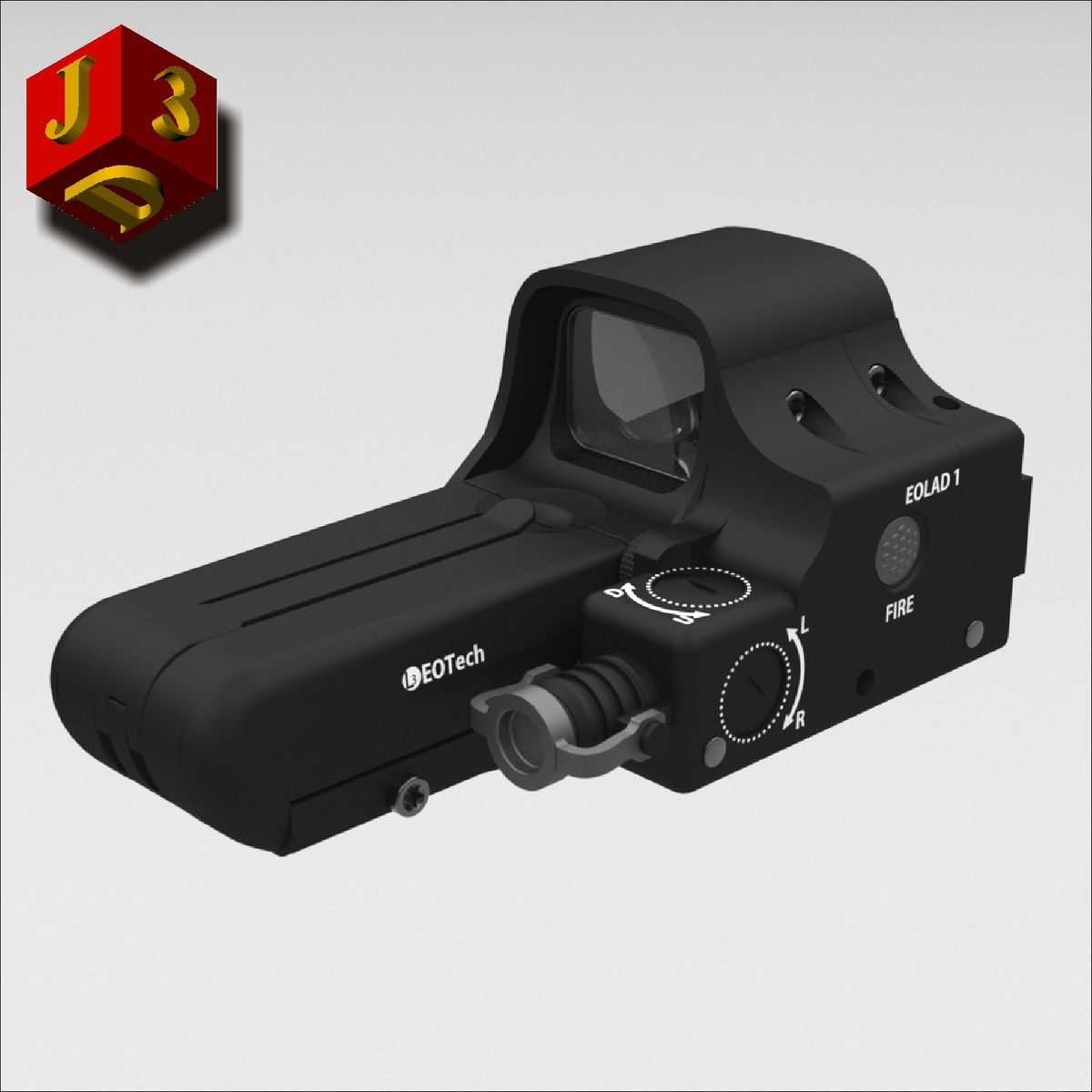 sight eotech laser 3d c4d