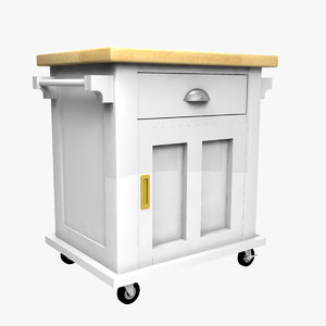 3d kitchen cart model