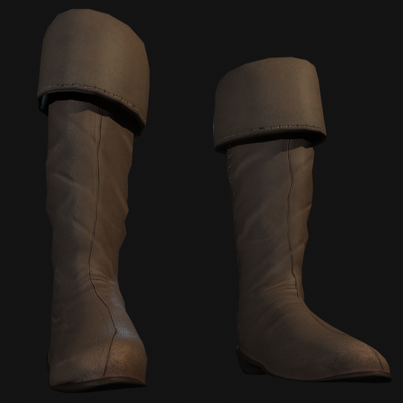 medieval boot 3d 3ds