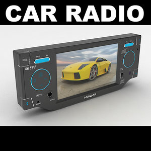 car radio 3d max