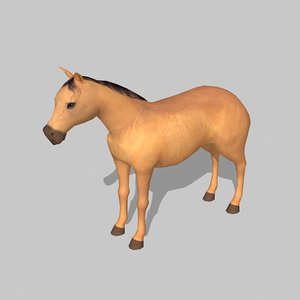 horse uv 3d model