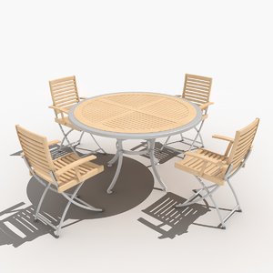 3d table chairs