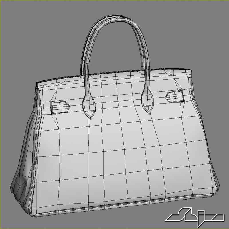 hermes birkin bag 3d max