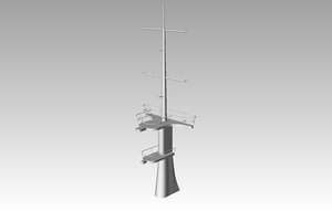 ship aft mast 3d model