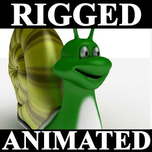 3d snail animation model