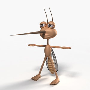 3d funny mosquito model