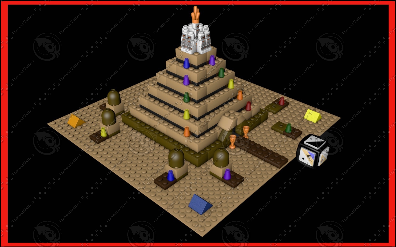 free lego ramses pyramid 3d model