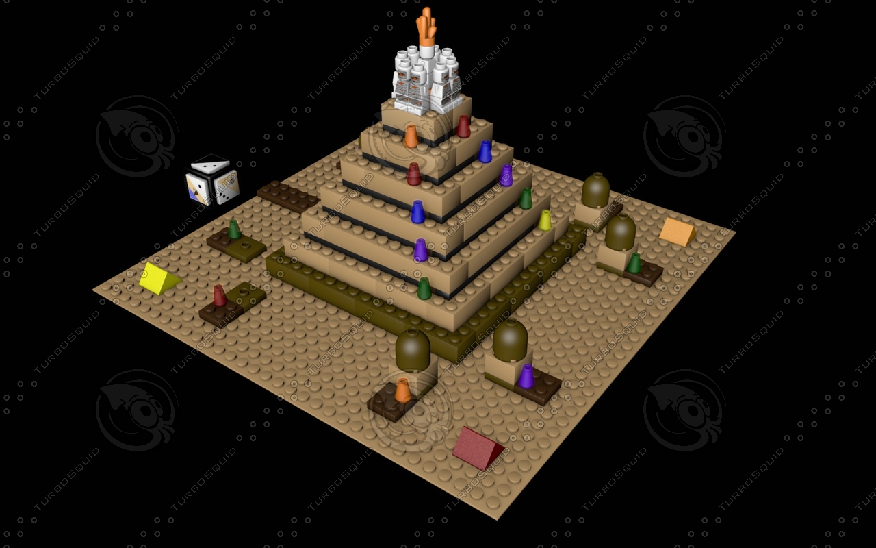free lego ramses pyramid 3d model