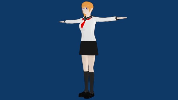 3d anime character girl model