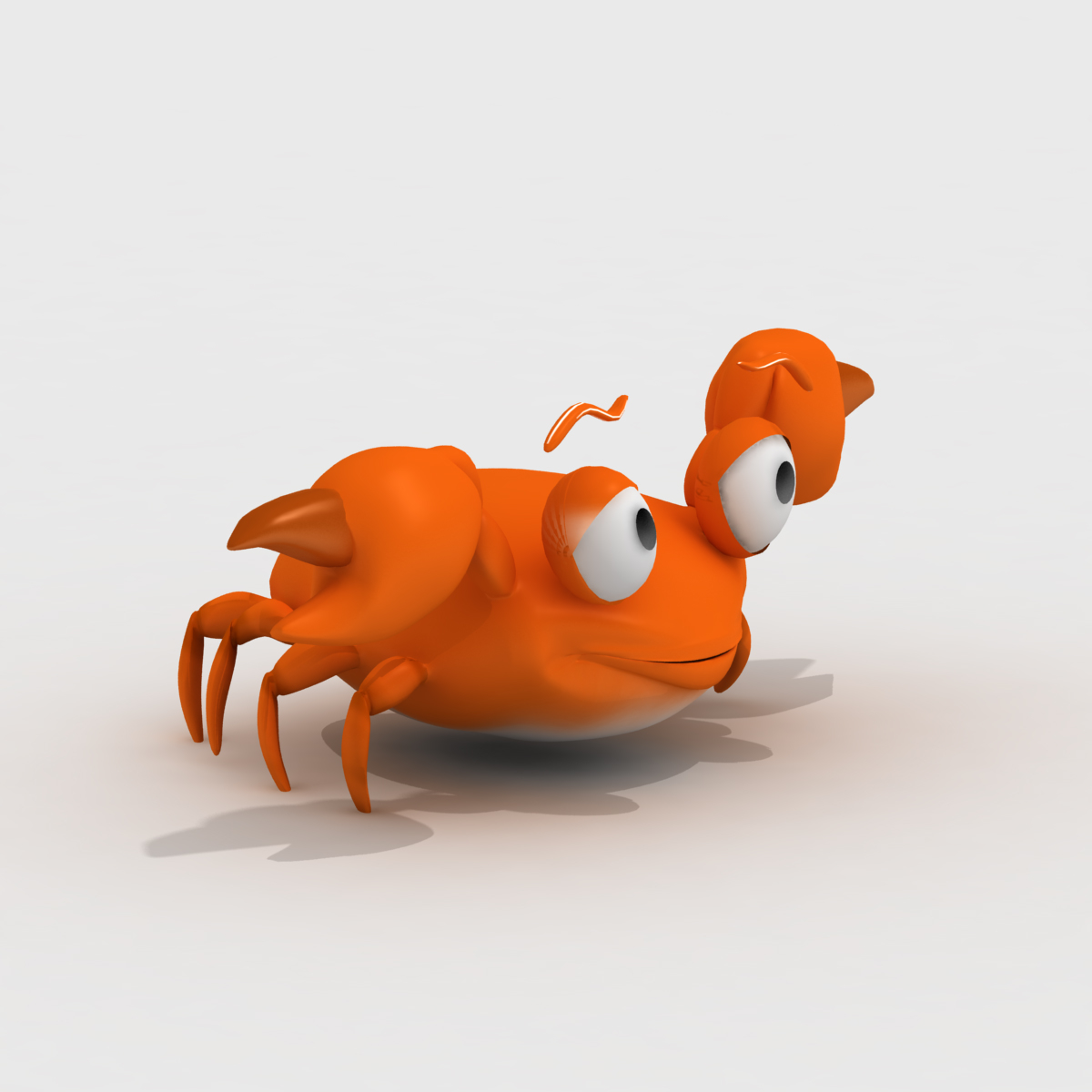 3d model crab animation character
