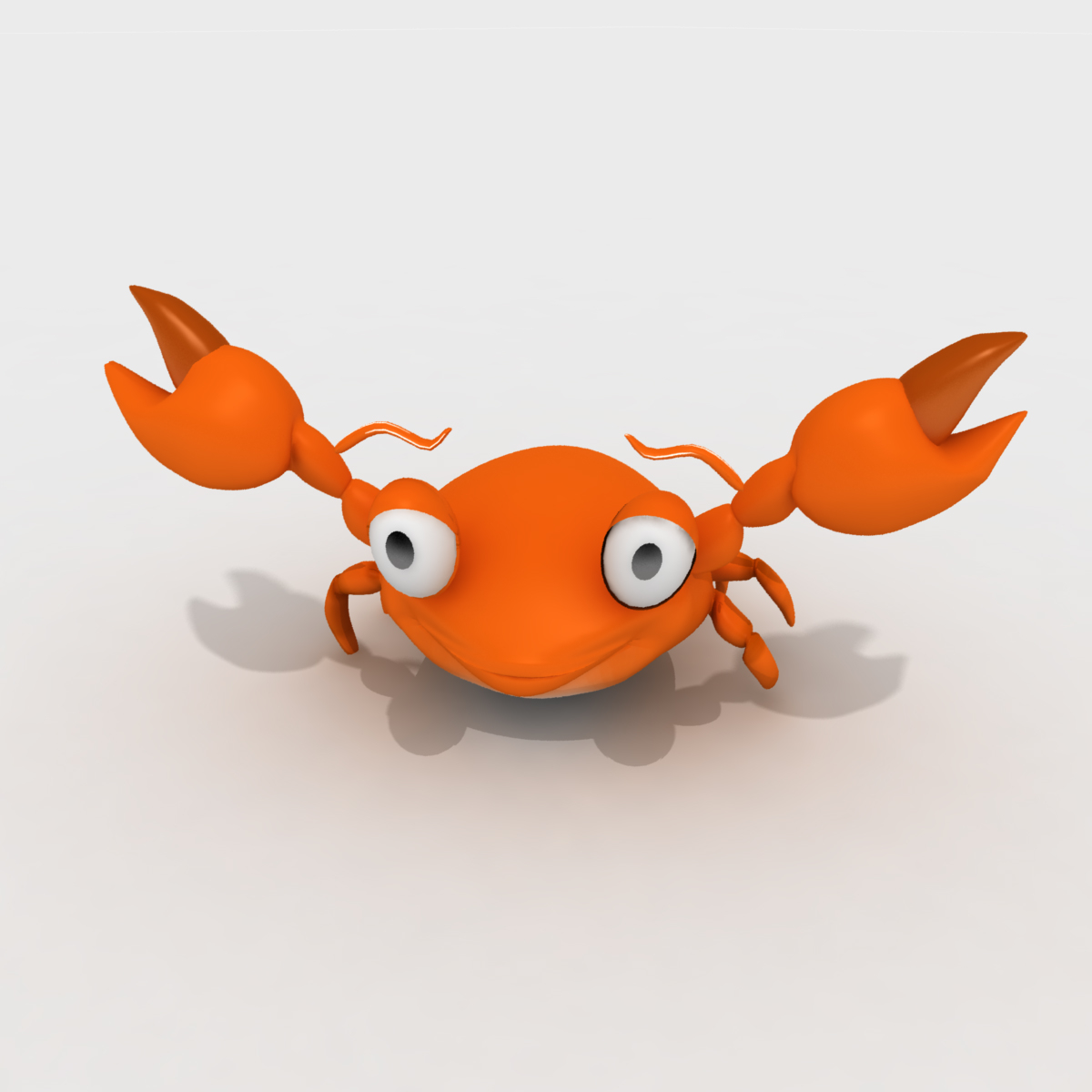 3d model crab animation character