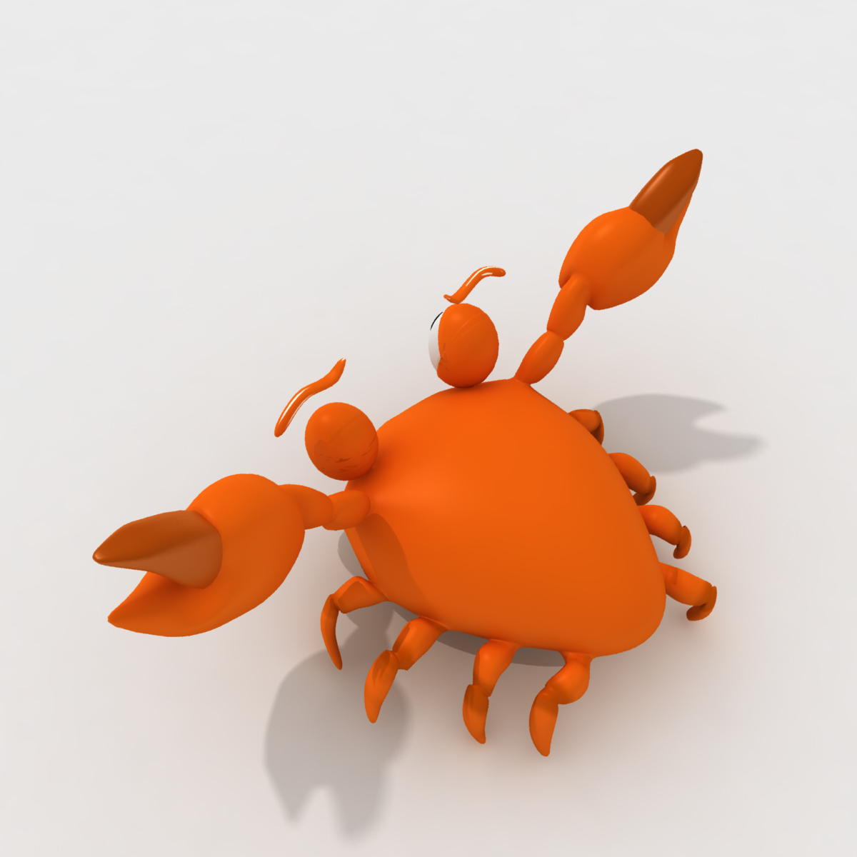 3d model crab animation character