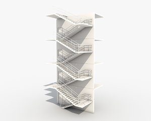 3ds max egress emergency stairs