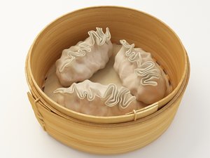 3d model shrimp dumplings