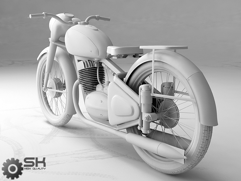 3d model motorcycle java