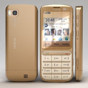nokia c3-01 gold edition 3d model