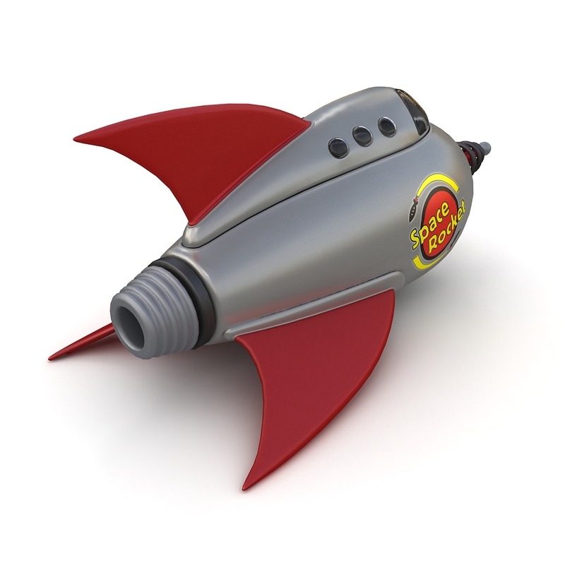 3d toy rocket model
