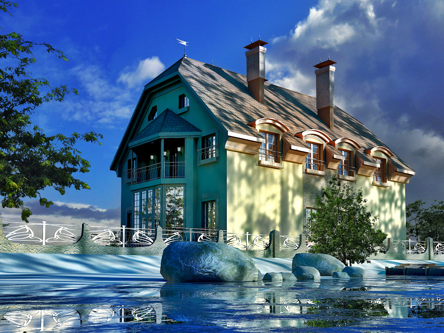 house-woods-3d-c4d