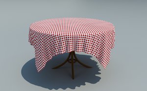 maya table simulated cloth