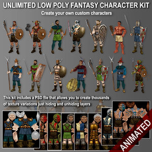kit unlimited characters 3d model