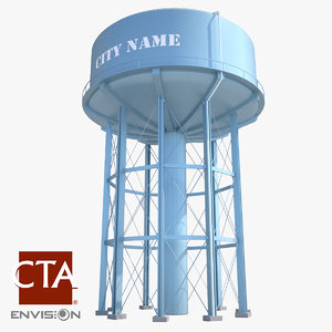 3d model water tower