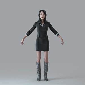 axyz character human 3d model