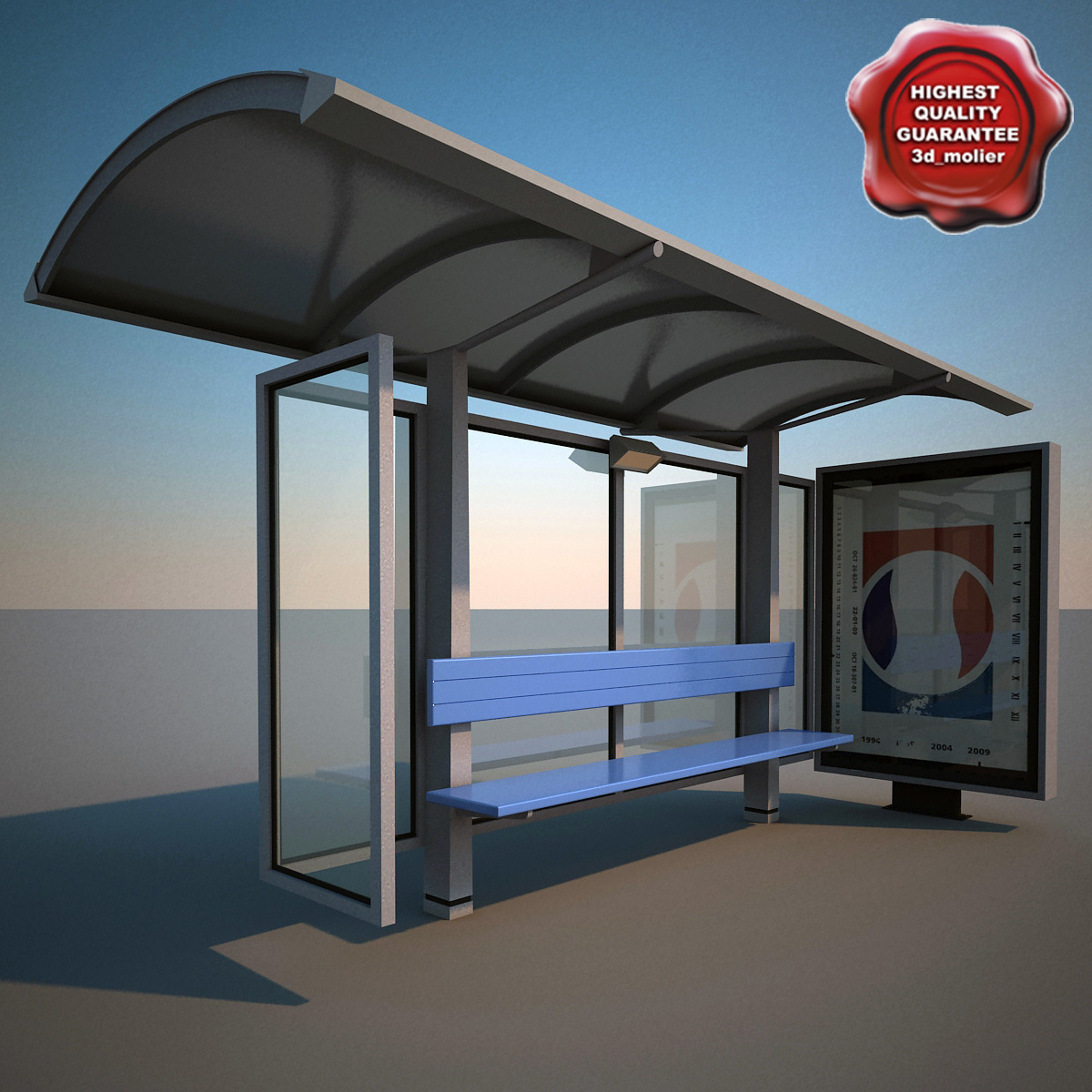 bus stop v8 3d model