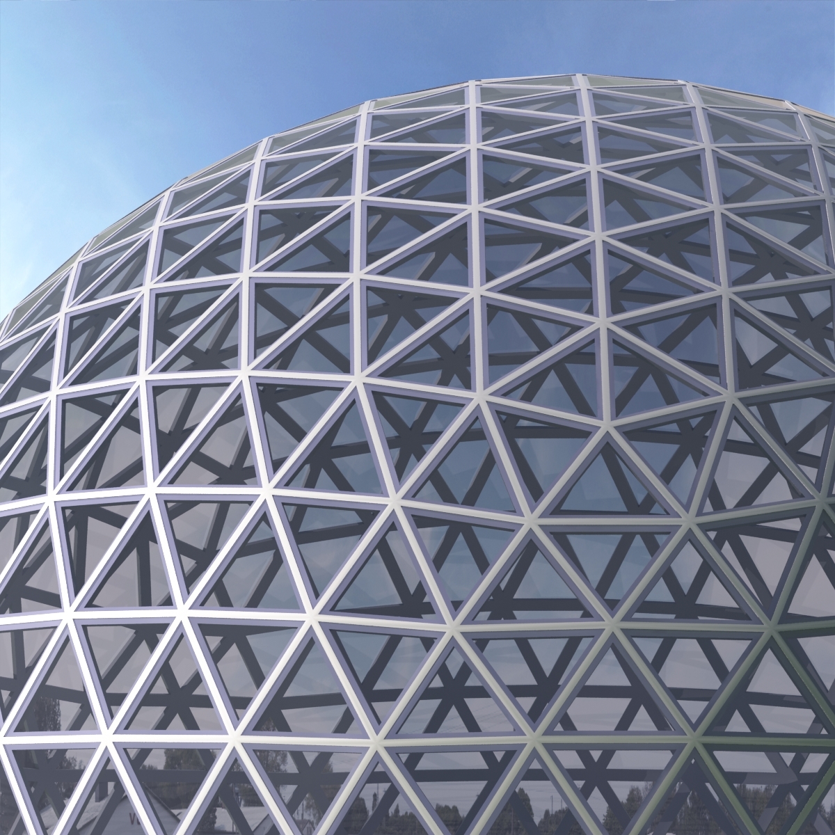 3d model geodesic dome 8th frequency