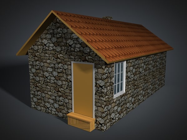 3d cottage model