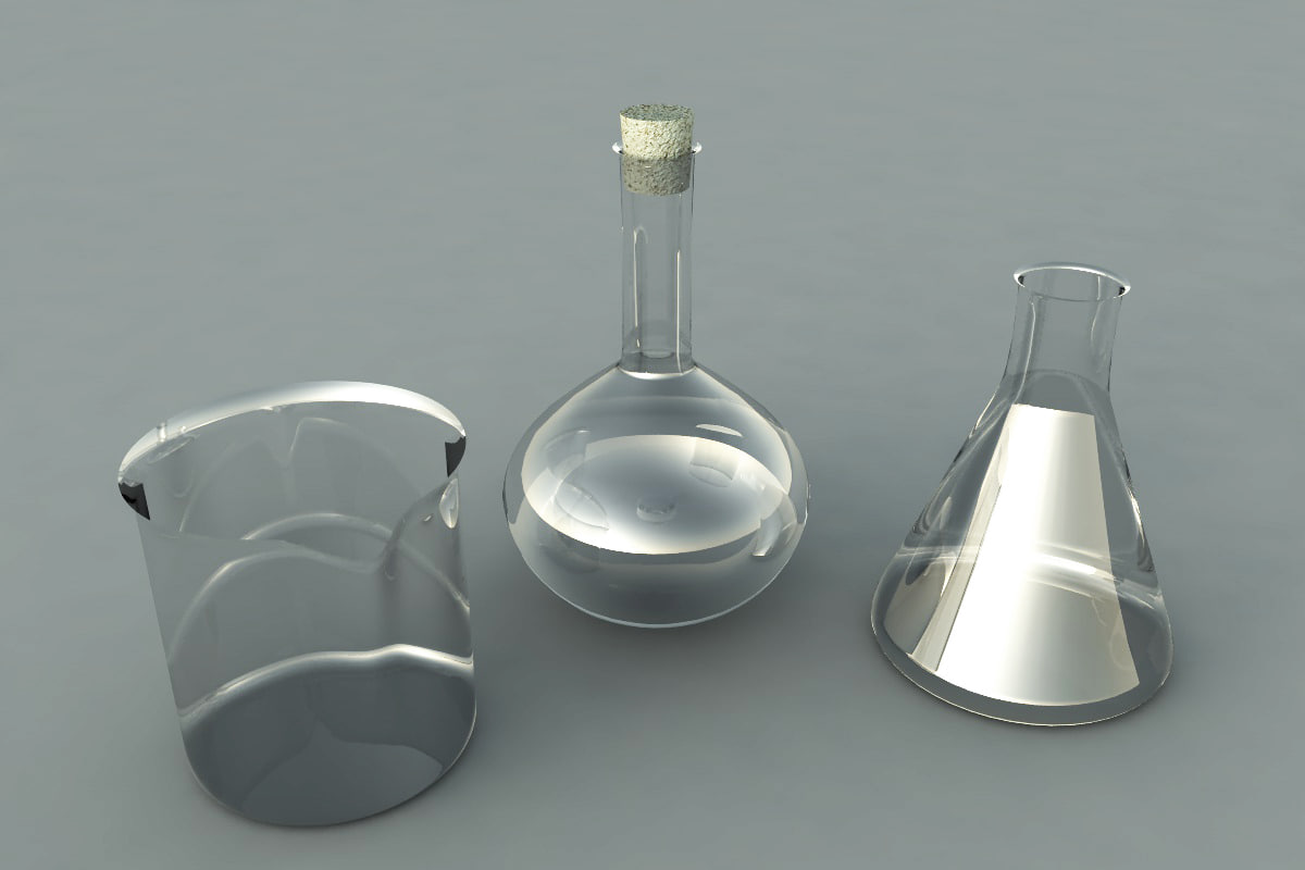 3d chemistry glasses model