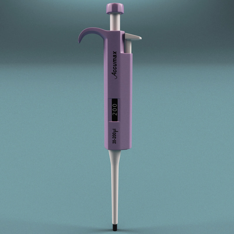 autoclavable pipette accumax v2 3d model