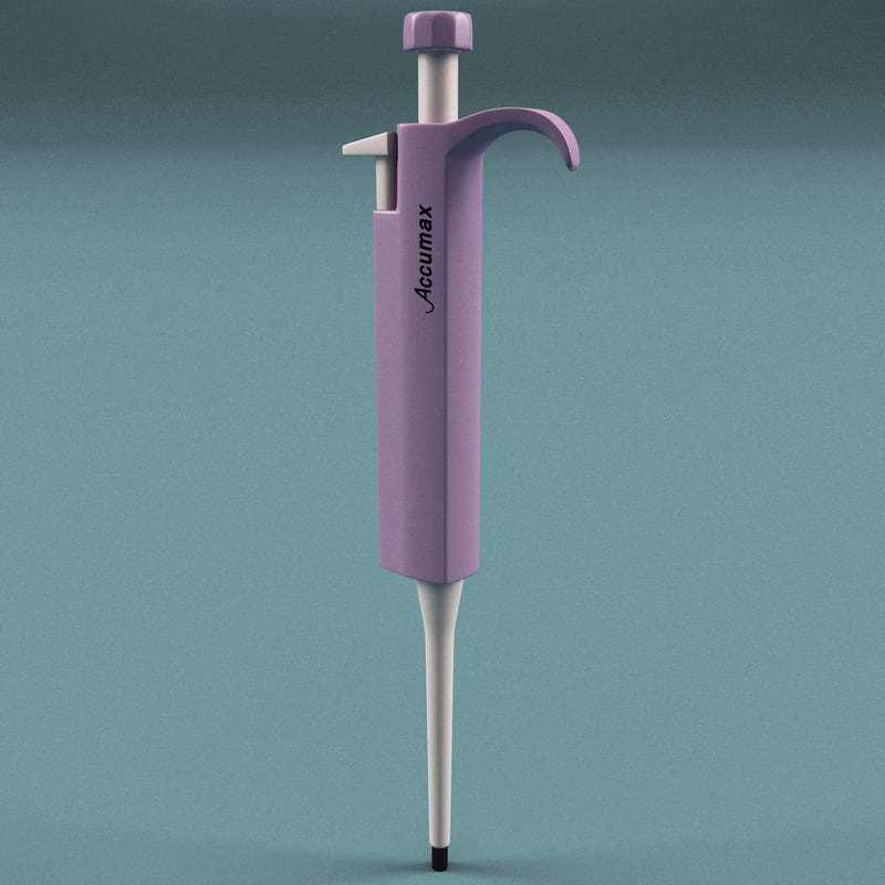 autoclavable pipette accumax v2 3d model