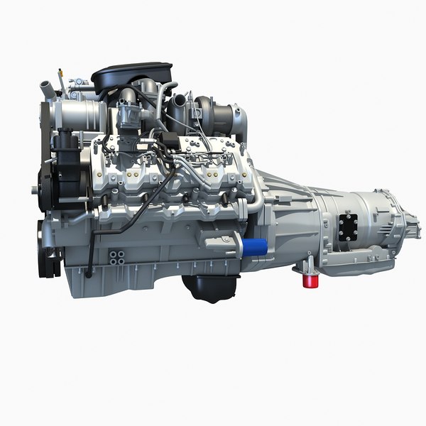 3d model generic 4 cylinder car engine