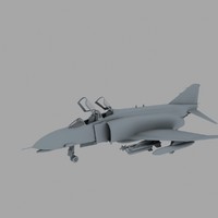F-4 Phantom II US Airforce Figher Jet Game Model