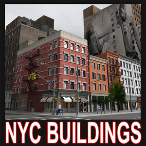 nyc city buildings 3d model
