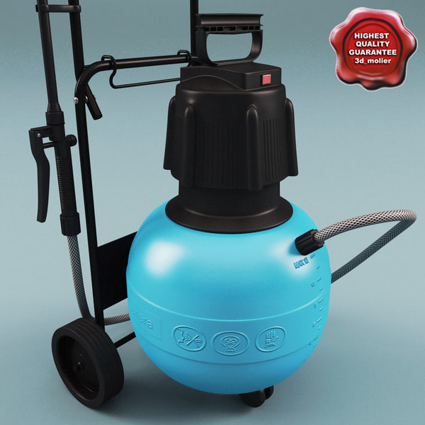 wheeled garden sprayer 3d obj