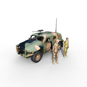 hawkei vehicle aus soldier 3d max