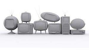 3d model vintage tv