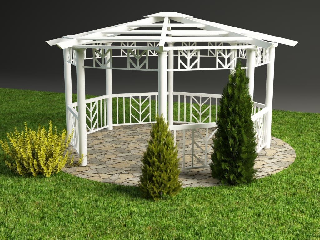  gazebo  3d model 