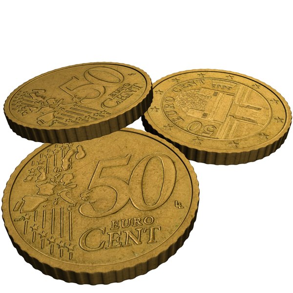 五十欧元硬币3d模型