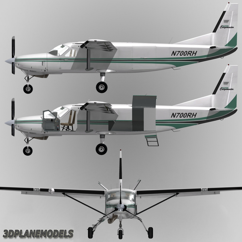 3dsmax cessna 208 airliner cargo