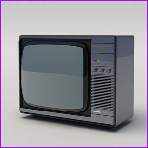 old tv 80s 3d model