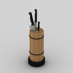 3d model knife-block knife block