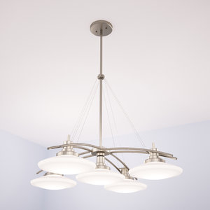 3d model of kichler structures chandelier light