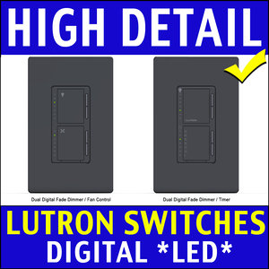 3d model dimmer light switch sleep