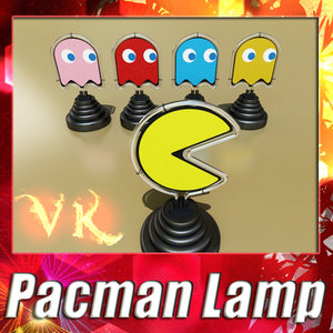 pacman ghost lamp 3d 3ds