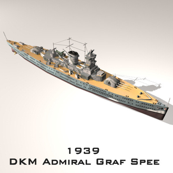 Admiral Graf Spee Cruiser 3d 3ds
