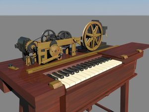3d telegraph machine model