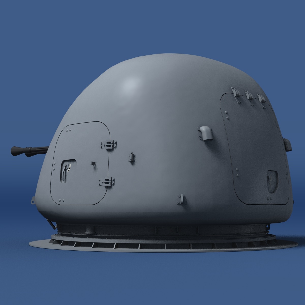 3ds max breda twin 40mm naval gun